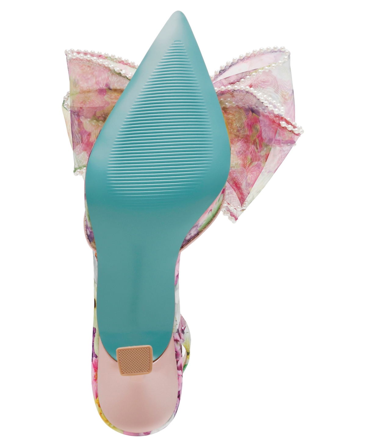 Betsey Johnson Women's Kelli Mesh Bow Slingback Pumps In Bright Floral