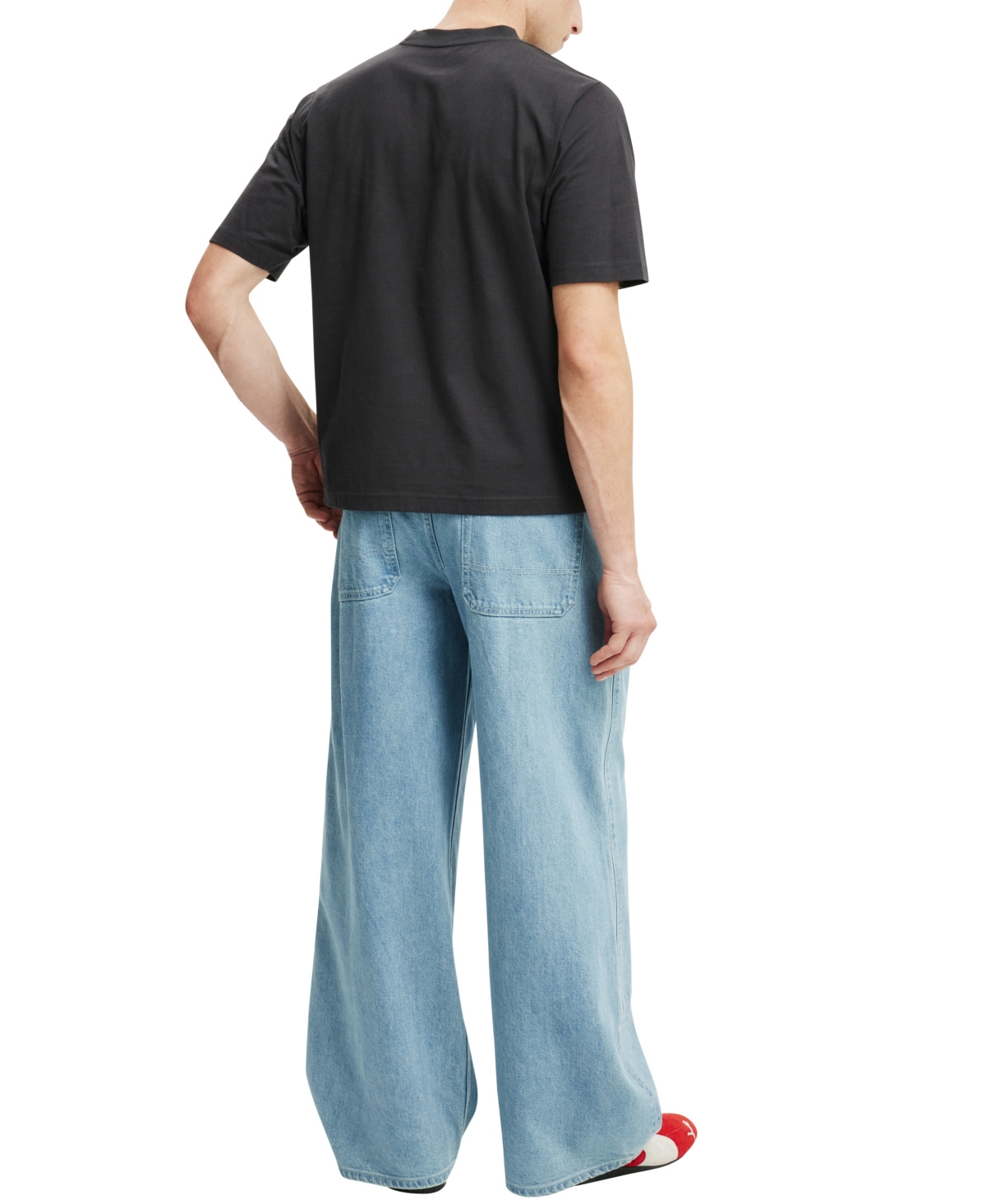 Shop Cotton On Men's Super Baggy Balloon Jean In Carpenter Sports Blue
