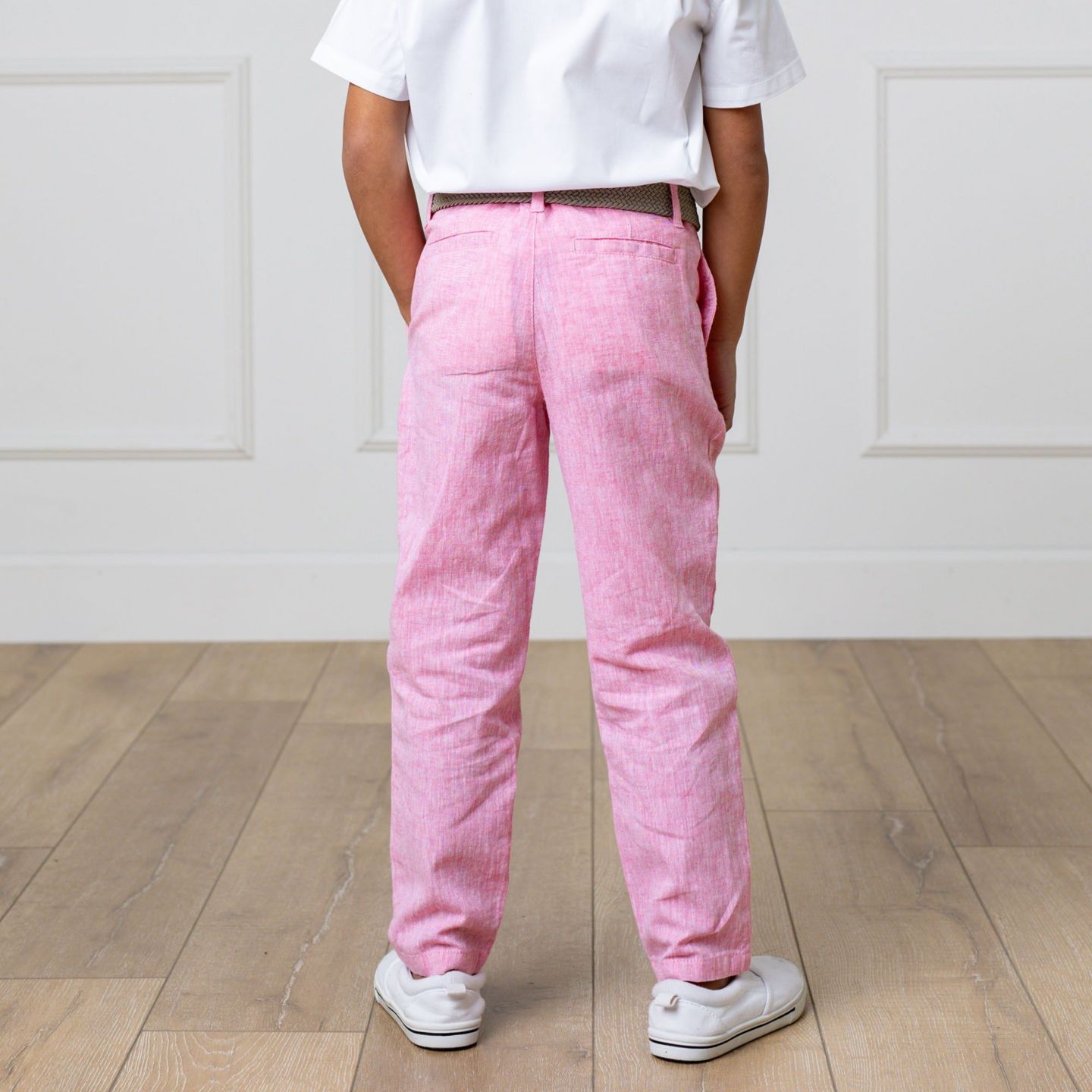Брюки Hope & Henry Heirloom Linen Suit Pant для мальчиков, цвет: Розовый льняной — фото 9