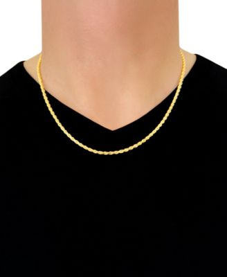 Forza Rope Chain 20" Necklace (2-3/4mm) in 14k Gold