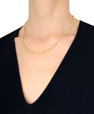 Forza Rope Chain 18" Necklace (3-1/5mm) in 14k Gold