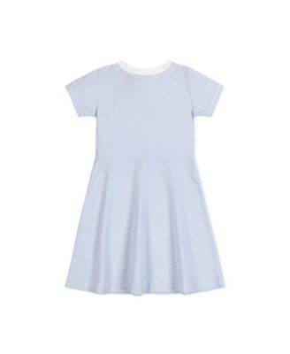 Toddler Girls Short Sleeve French Terry Contrast Trim Dress