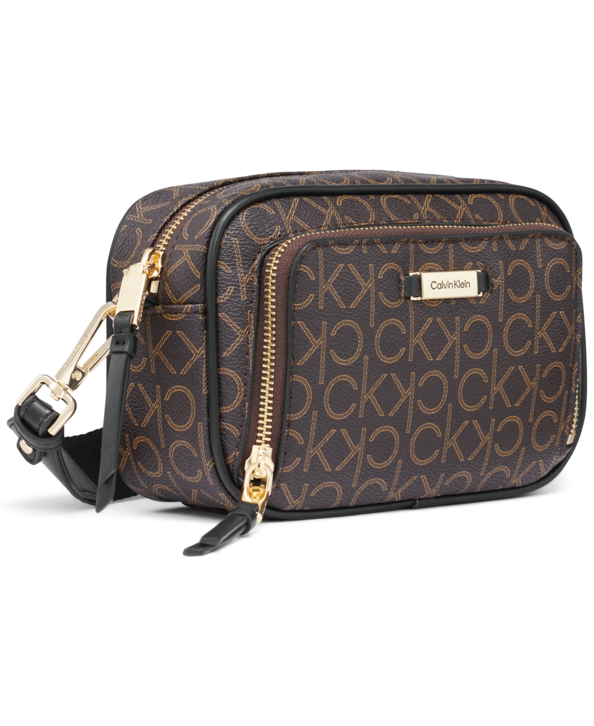 Calvin Klein Zulle Camera In Brown Khaki,black