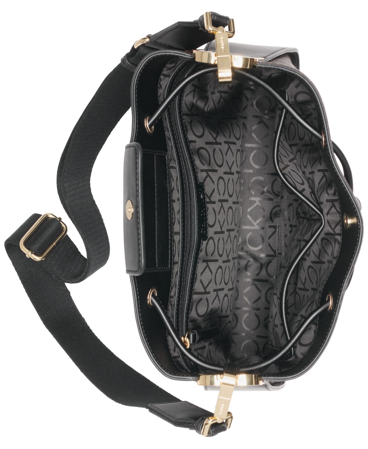 Calvin Klein Fay Hobo In Brown Khaki,black