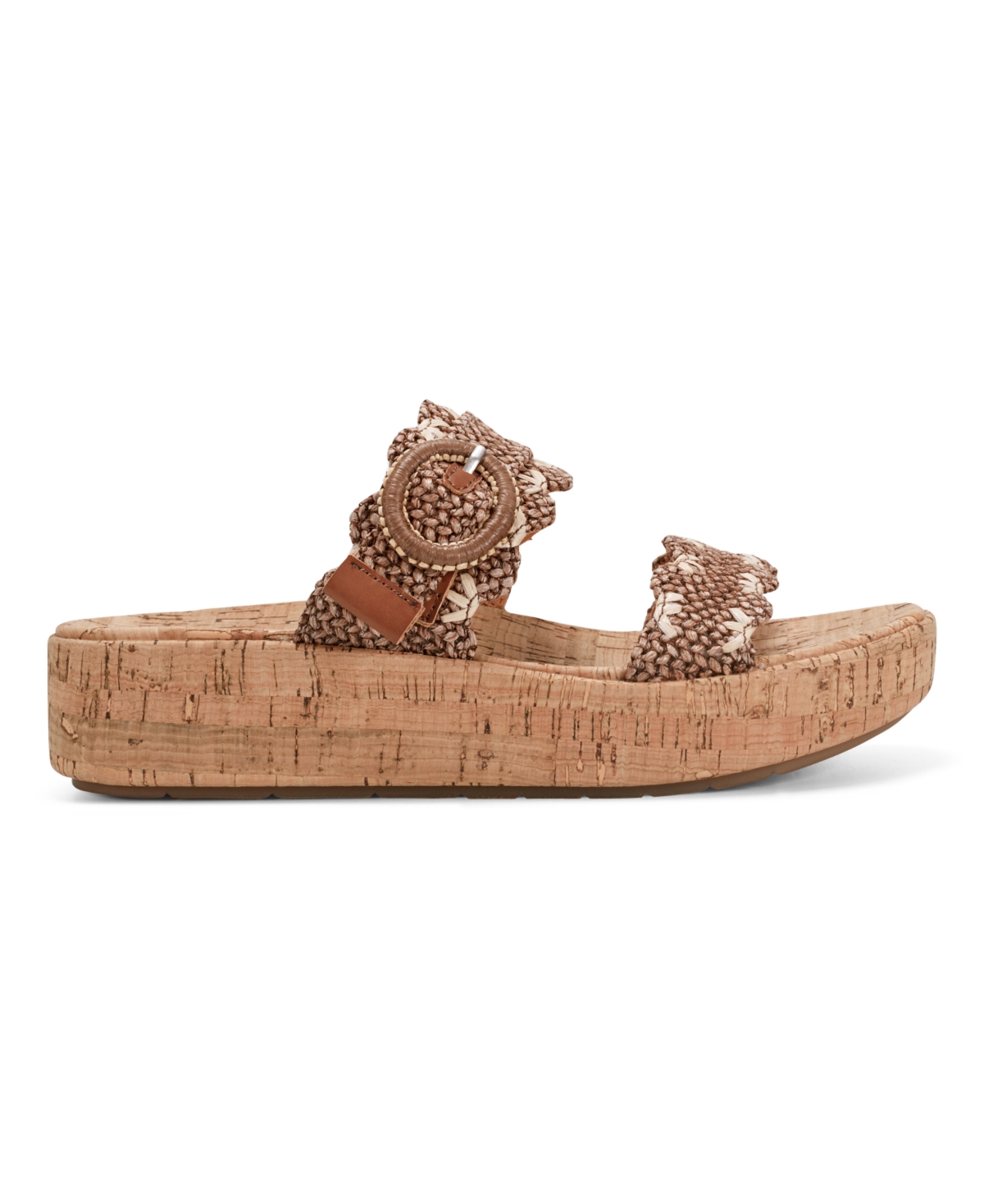 Shop Earth Women's Subtle Woven Slip-on Platform Sandals In Brown