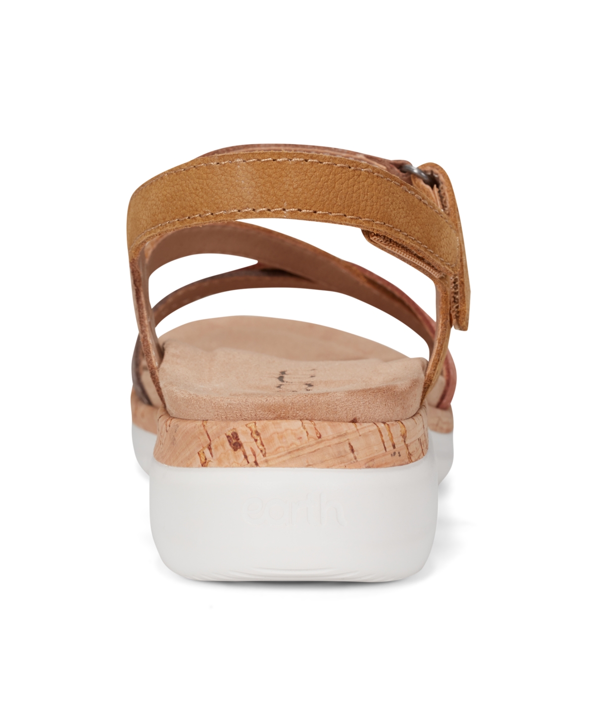 Shop Earth Women's Rosie Strappy Slingback Flat Sandals In Gray,natural Nubuck