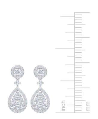 Diamond Drop Earrings (3/4 ct. t.w.) in 14k White Gold