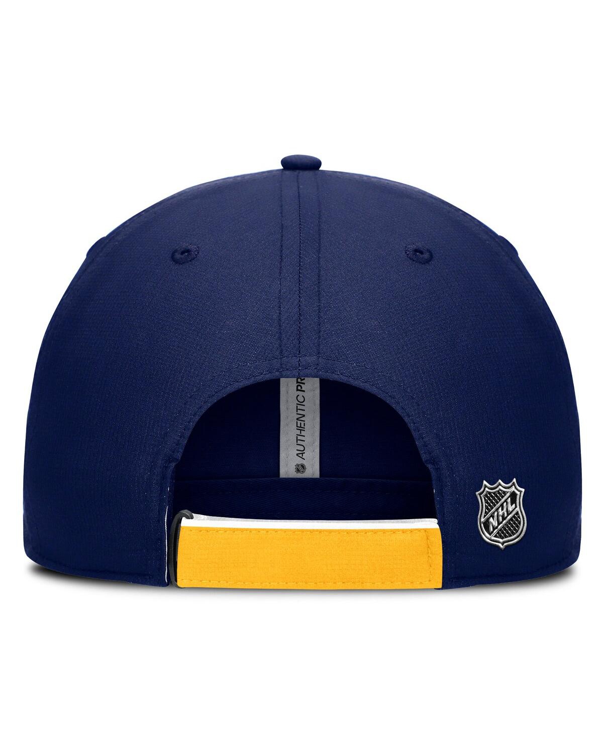 Fanatics Men's Gold/navy Nashville Predators Authentic Pro Ripstop Adjustable Hat In Gold,navy