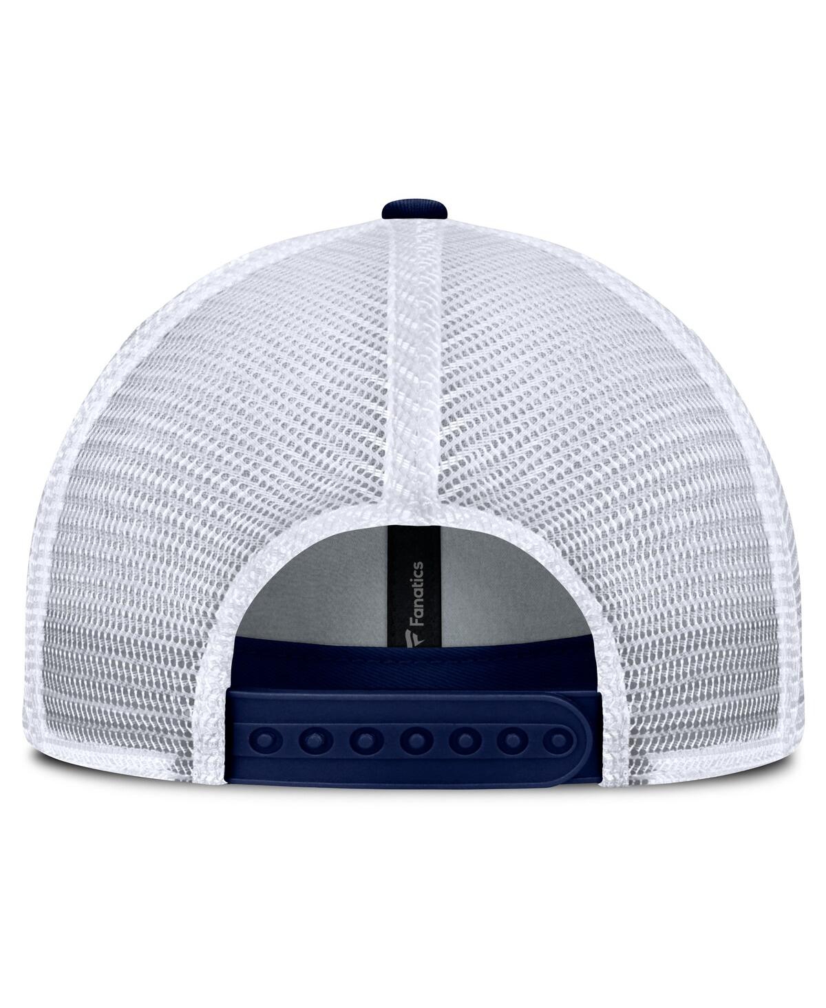 Fanatics Men's Blue New York Rangers Fundamental One-time Trucker Adjustable Hat In Blue