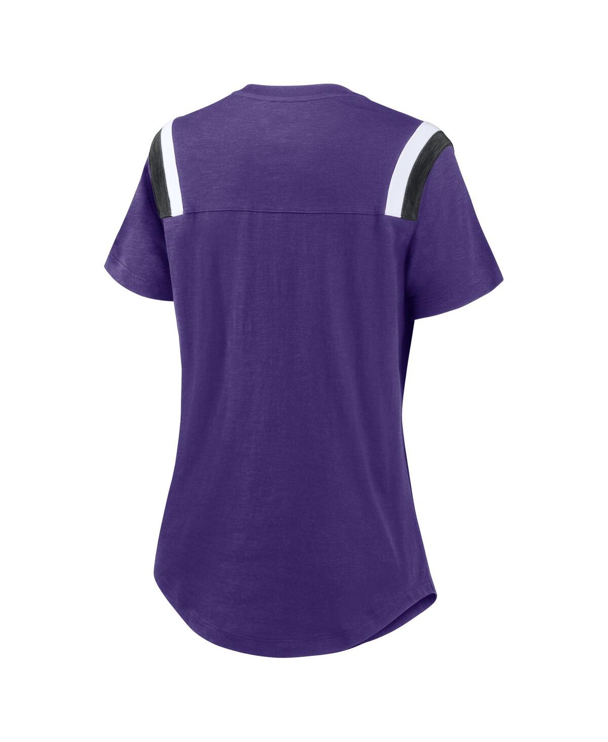 Nike Women's Heather Purple Minnesota Vikings Prime Logo Slub Fashion T-shirt In Heather Purple
