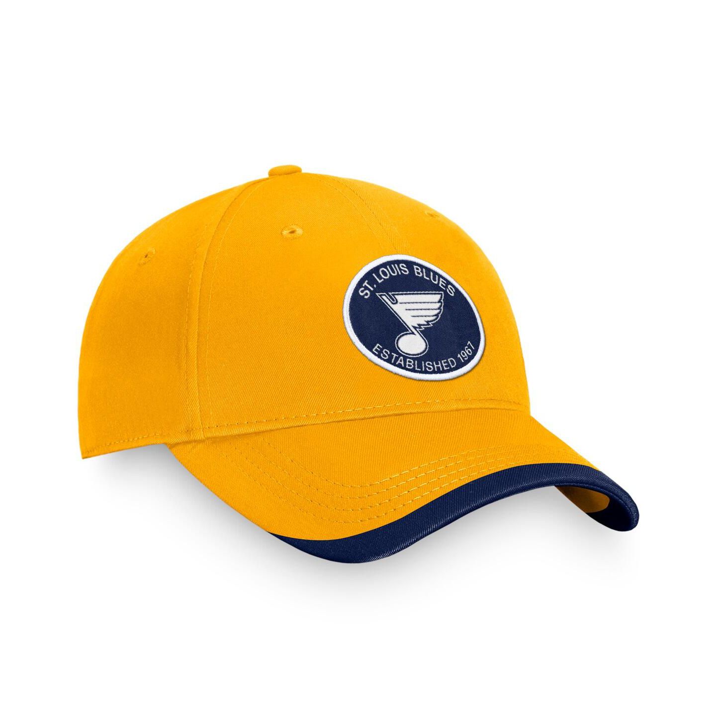 Мужская кепка Fanatics Gold St. Louis Blues Fundamental Adjustable Hat — фото 3