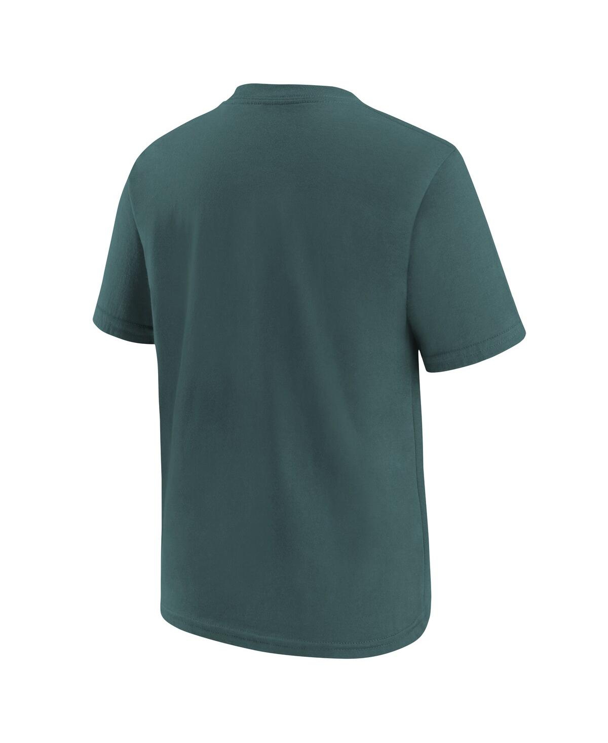 Nike Big Boys And Girls Midnight Green Philadelphia Eagles Super Bowl Lix Authentic T-shirt In Midnight Green