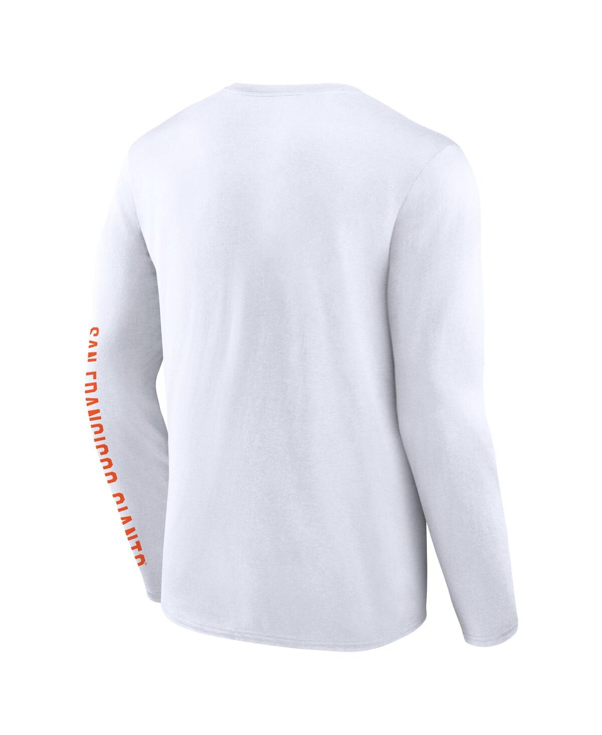 Fanatics Men's White San Francisco Giants Press Box Long Sleeve T-shirt In White