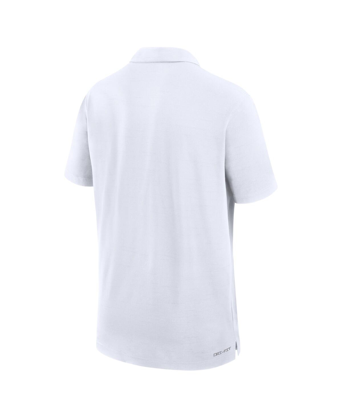 JORDAN MEN'S WHITE MICHIGAN WOLVERINES 2024 SIDELINE WOVEN PERFORMANCE POLO 