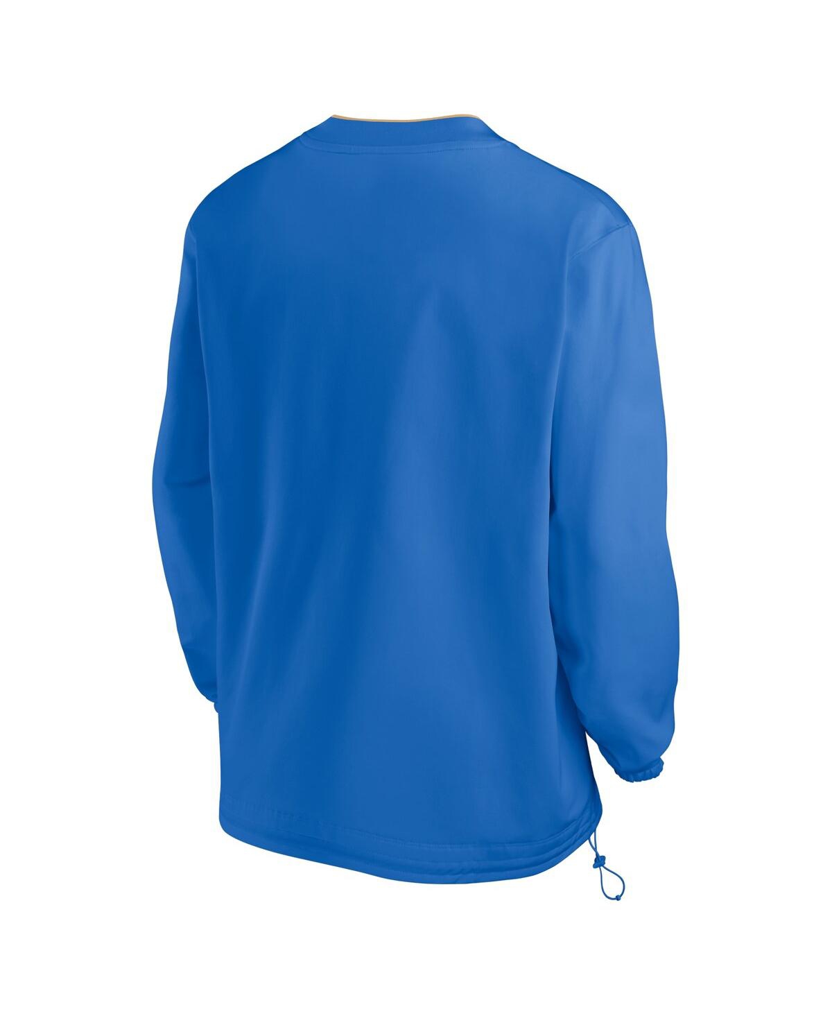 JORDAN MEN'S BLUE UCLA BRUINS 2024 SIDELINE PULLOVER WINDSHIRT 