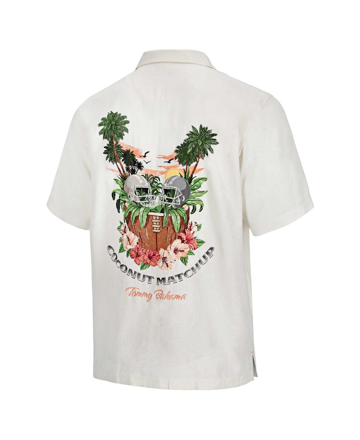 Tommy Bahama White New York Giants Coconut Matchup Camp Throwback Button-up Shirt In White