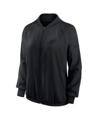 Women's Black Philadelphia Eagles Raglan Full-Zip Jacket