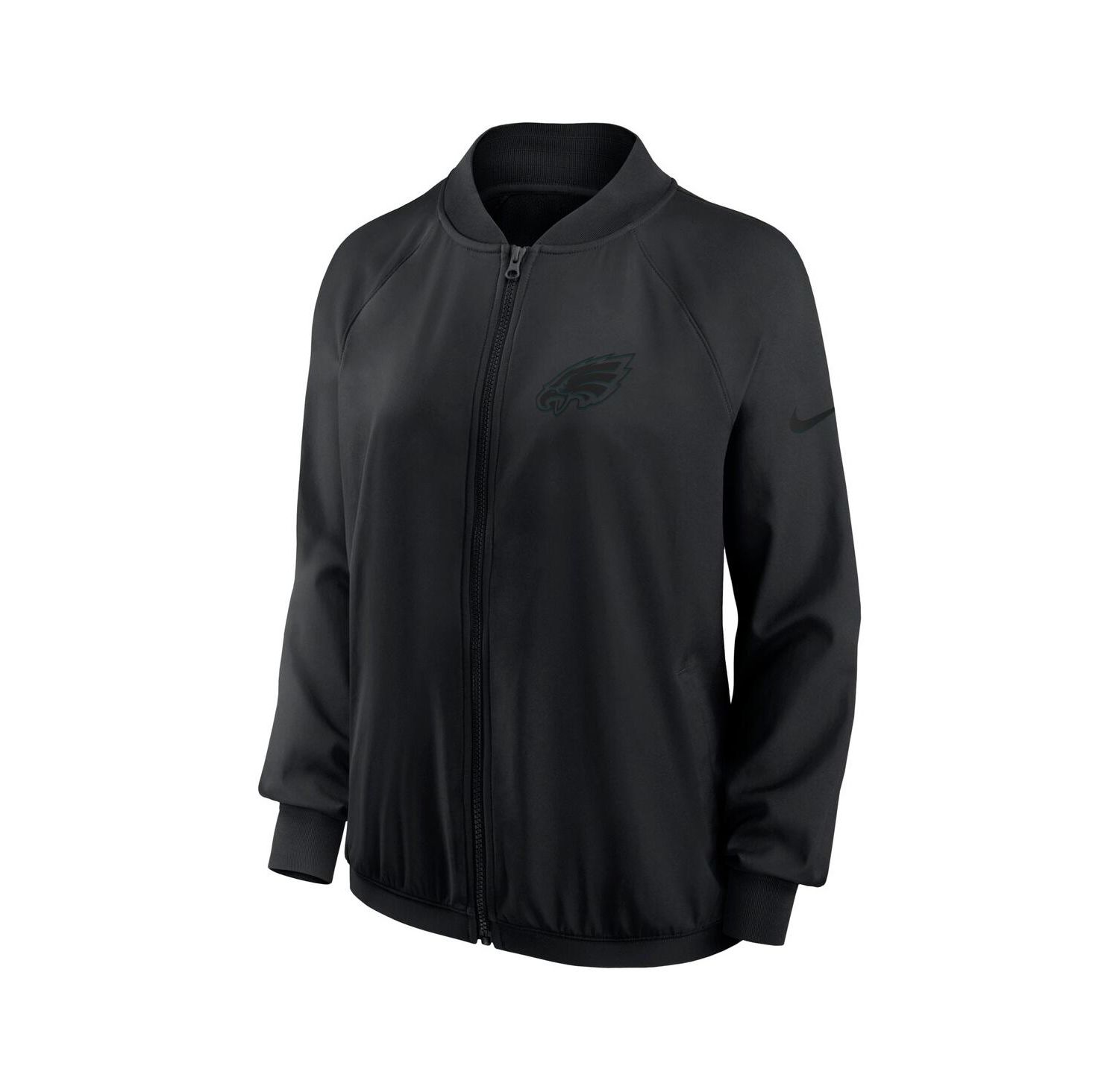 Women's Black Philadelphia Eagles Raglan Full-Zip Jacket