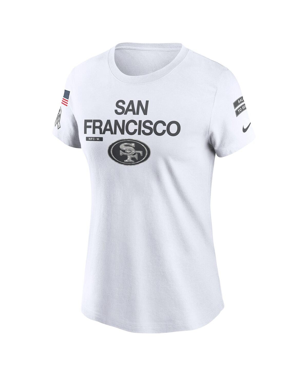 Nike Women's White San Francisco 49ers 2024 Salute To Service Legend Performance T-shirt In White