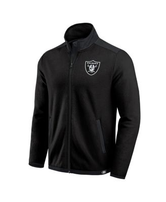 Darius Rucker Collection by Men's Black Las Vegas Raiders Color Block Polar Fleece Full-Zip Jacket