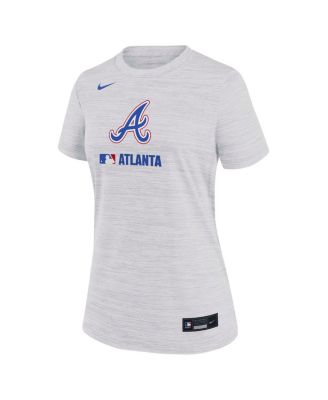 Women's Ash Atlanta Braves Authentic Collection City Connect Velocity Performance T-Shirt