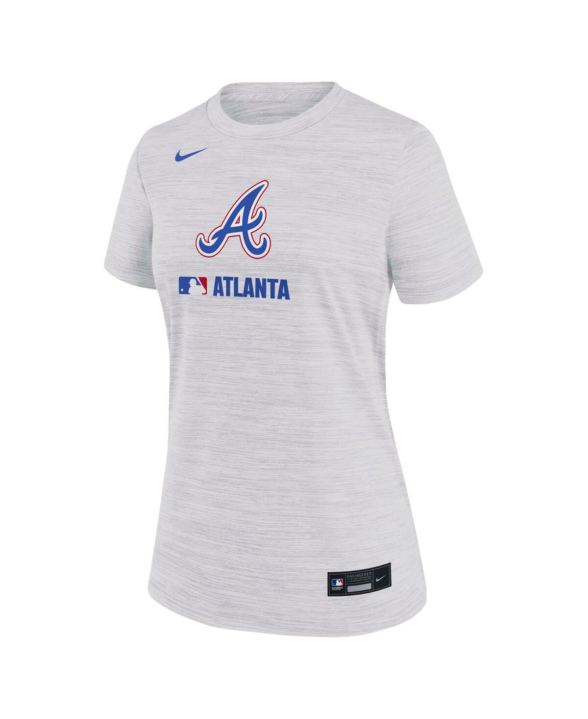 Nike Women's Ash Atlanta Braves Authentic Collection City Connect Velocity Performance T-shirt In Ash