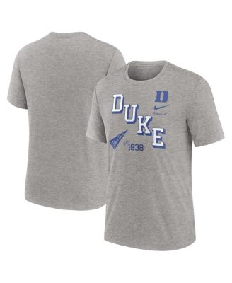 Nike - Men's Heather Gray Duke Blue Devils Blitz Roll Call Tri-Blend T-Shirt