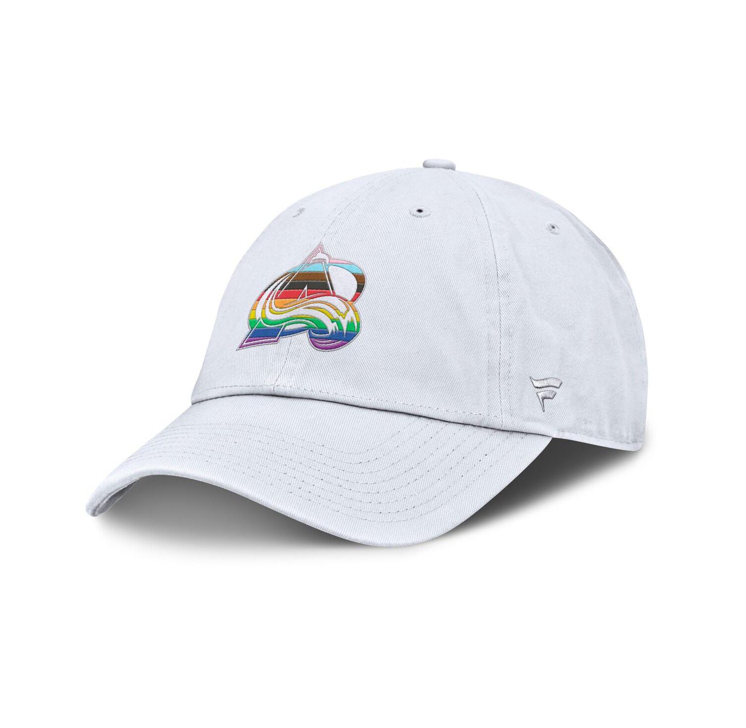 Men's White Colorado Avalanche PRIDE Adjustable Hat