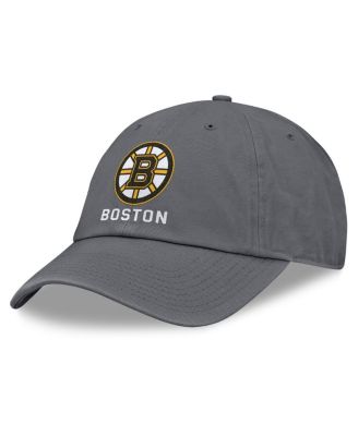 Fanatics - Men's Charcoal Boston Bruins Washed Adjustable Hat