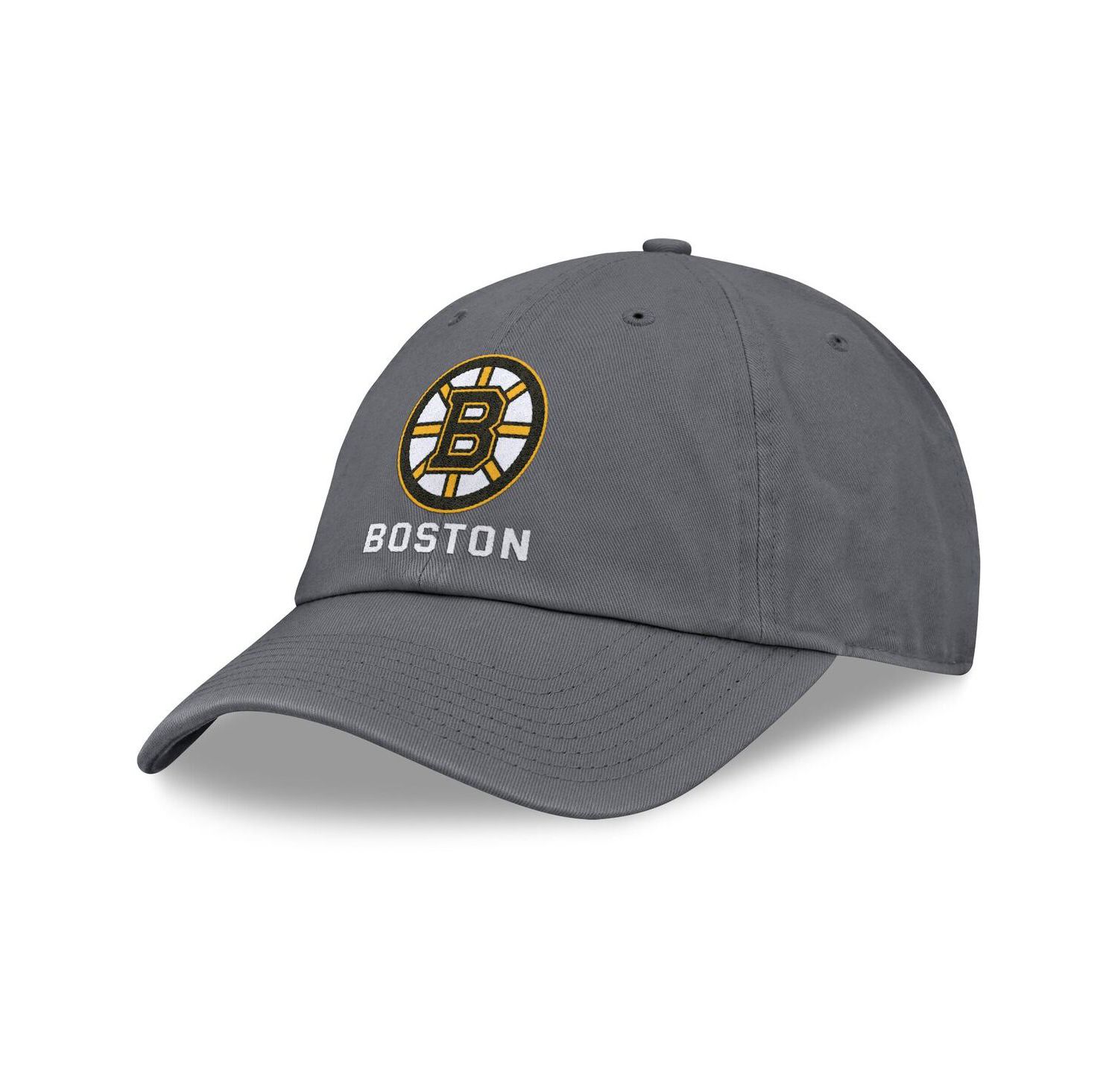 Men's Charcoal Boston Bruins Washed Adjustable Hat