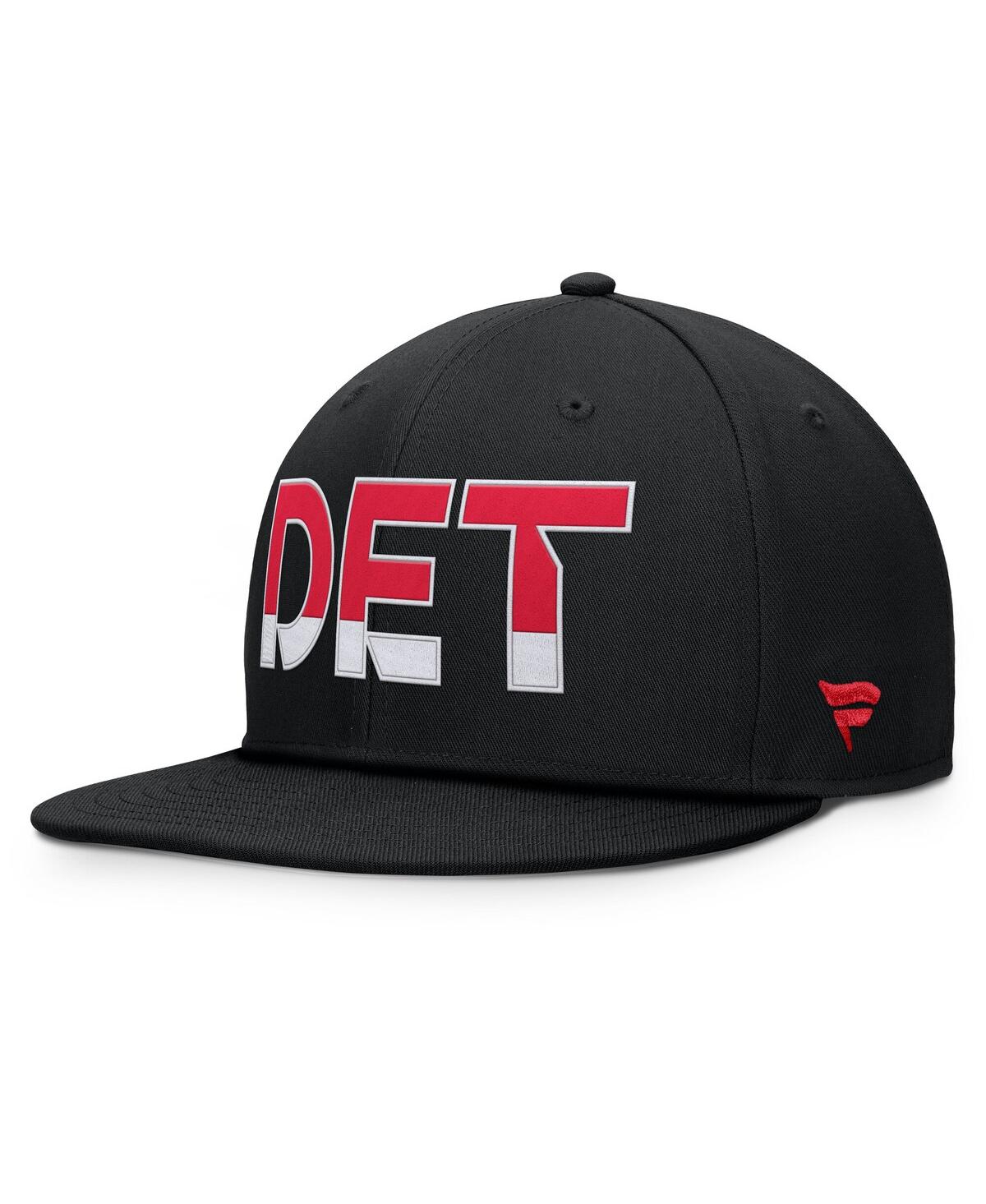 Fanatics Men's Black Detroit Red Wings Authentic Pro Rink Snapback Hat In Black