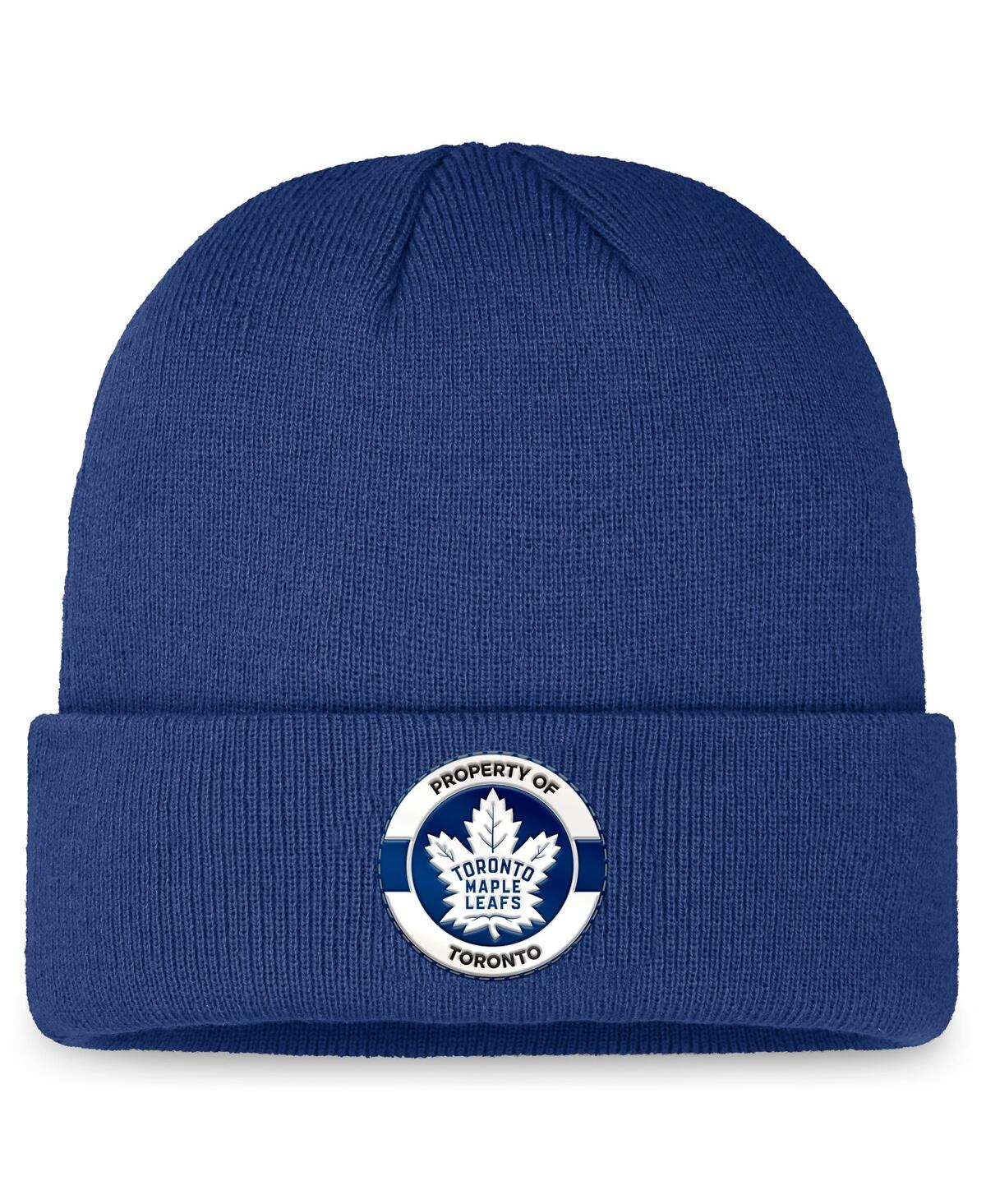 Fanatics Men's Blue Toronto Maple Leafs Authentic Pro Training Camp Cuffed Knit Hat In Blue