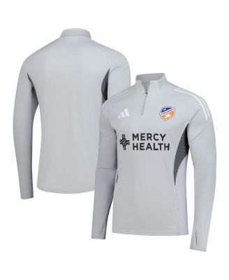 adidas - Men's Silver FC Cincinnati 2025 Quarter-Zip Long Sleeve Training Top