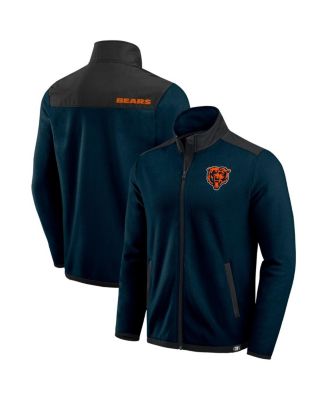 Fanatics - Men's Navy Chicago Bears Color Block Polar Fleece Full-Zip Jacket