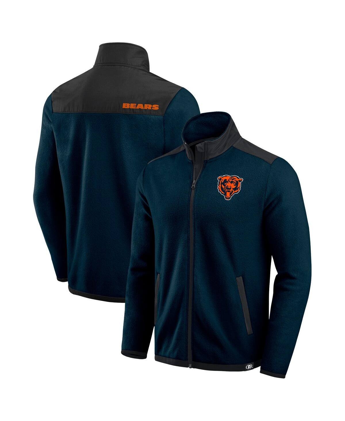 Darius Rucker Collection by Fanatics Men's Navy Chicago Bears Color Block Polar Fleece Full-Zip Jacket - Navy