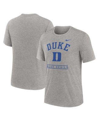 Nike - Men's Heather Gray Duke Blue Devils Arch Over Logo Tri-Blend T-Shirt