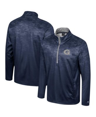 Colosseum - Men's Navy Georgetown Hoyas The Machine Half-Zip Jacket