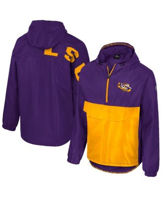 Colosseum - Men's Purple LSU Tigers Reloaded Anorak Half-Zip Jacket