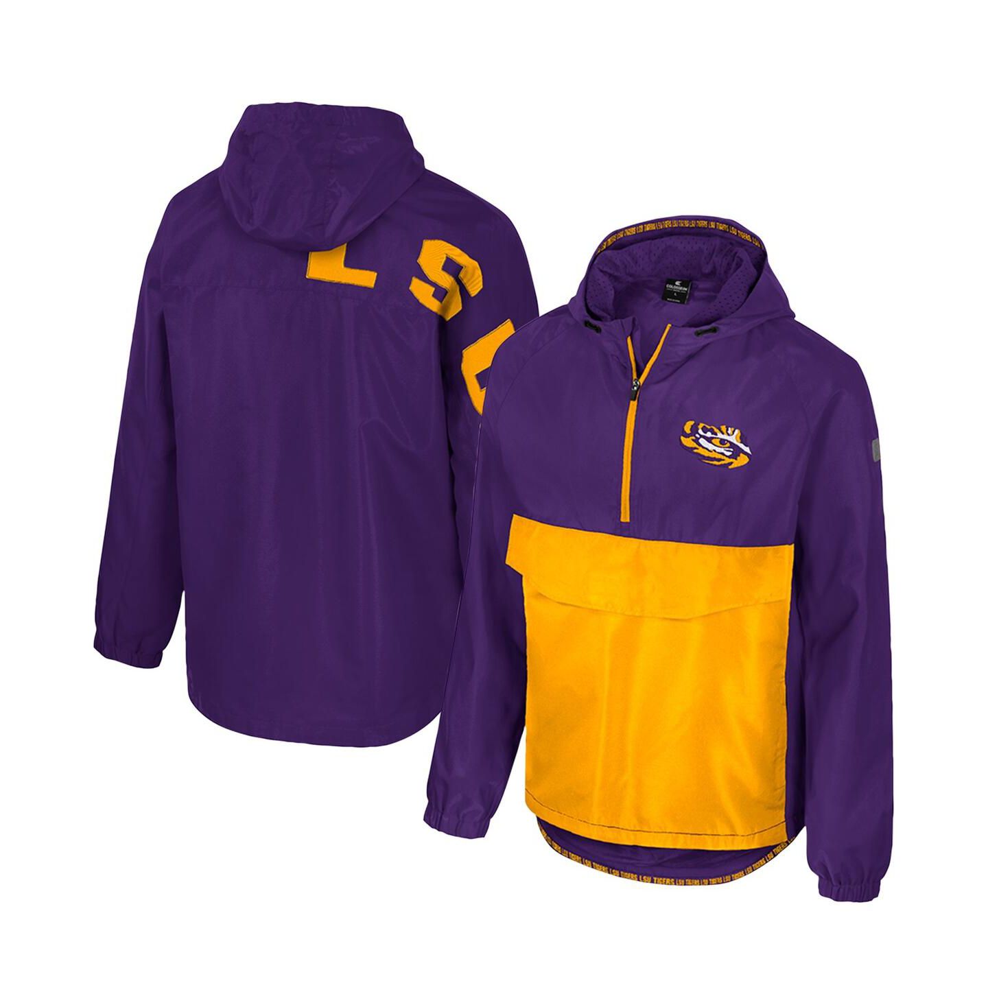 Мужская куртка Colosseum Purple LSU Tigers Reloaded Anorak Half-Zip — фото 1