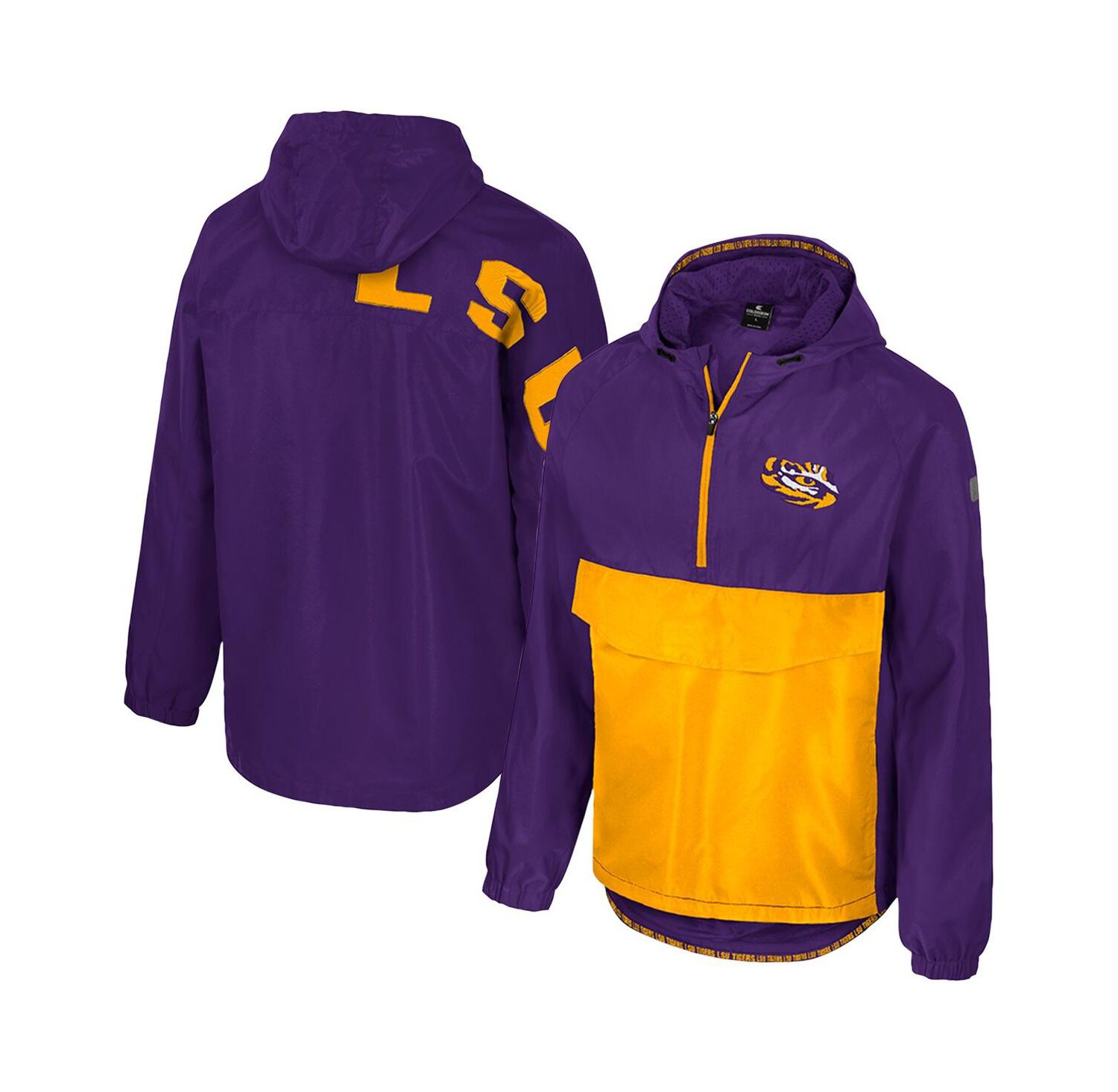 Men's Purple LSU Tigers Reloaded Anorak Half-Zip Jacket