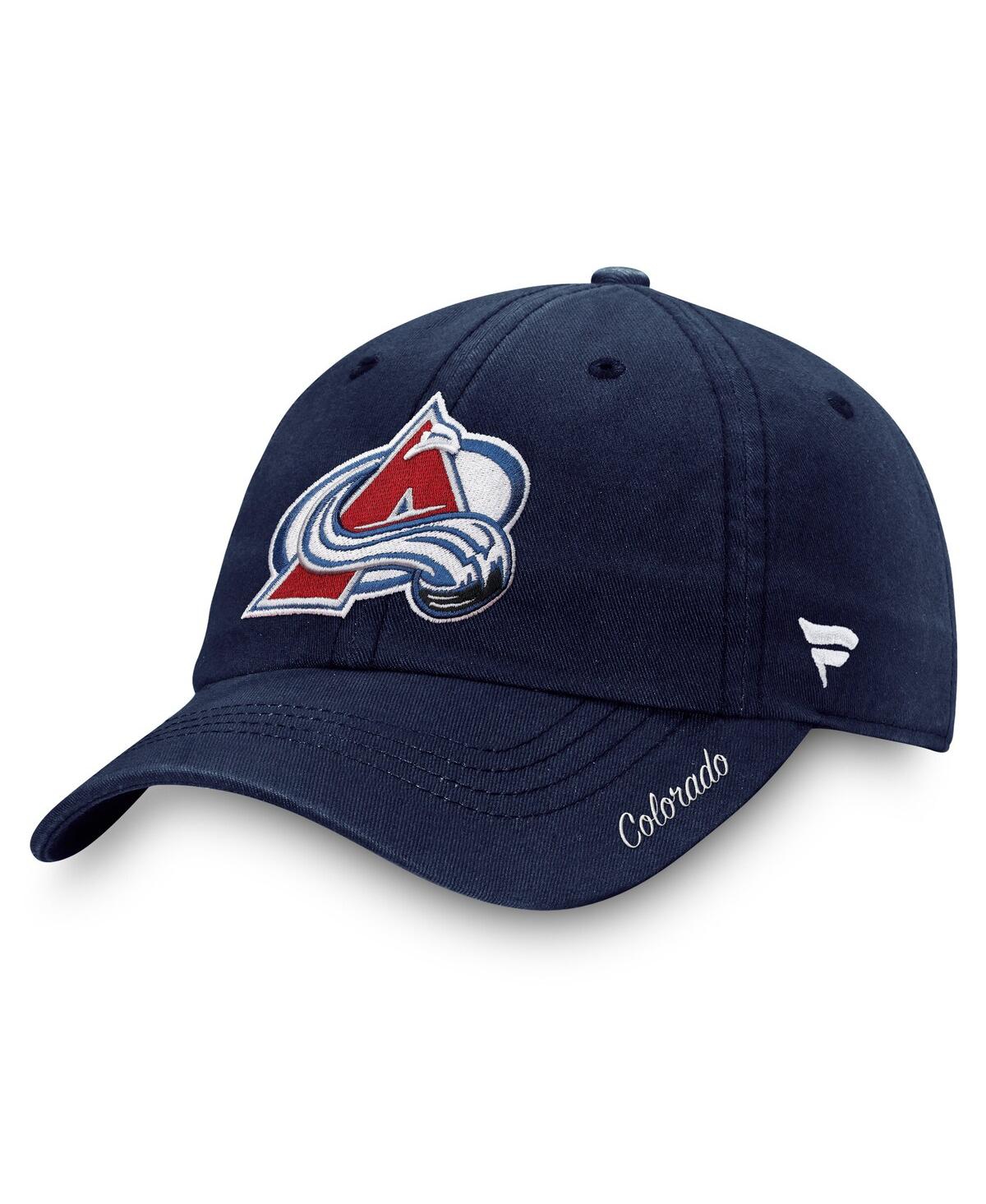 Fanatics Women's Navy Colorado Avalanche Core Logo Adjustable Hat In Navy