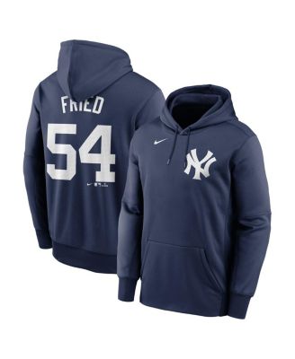 Nike - Men's  Max Fried Navy New York Yankees Name Number Pullover Hoodie