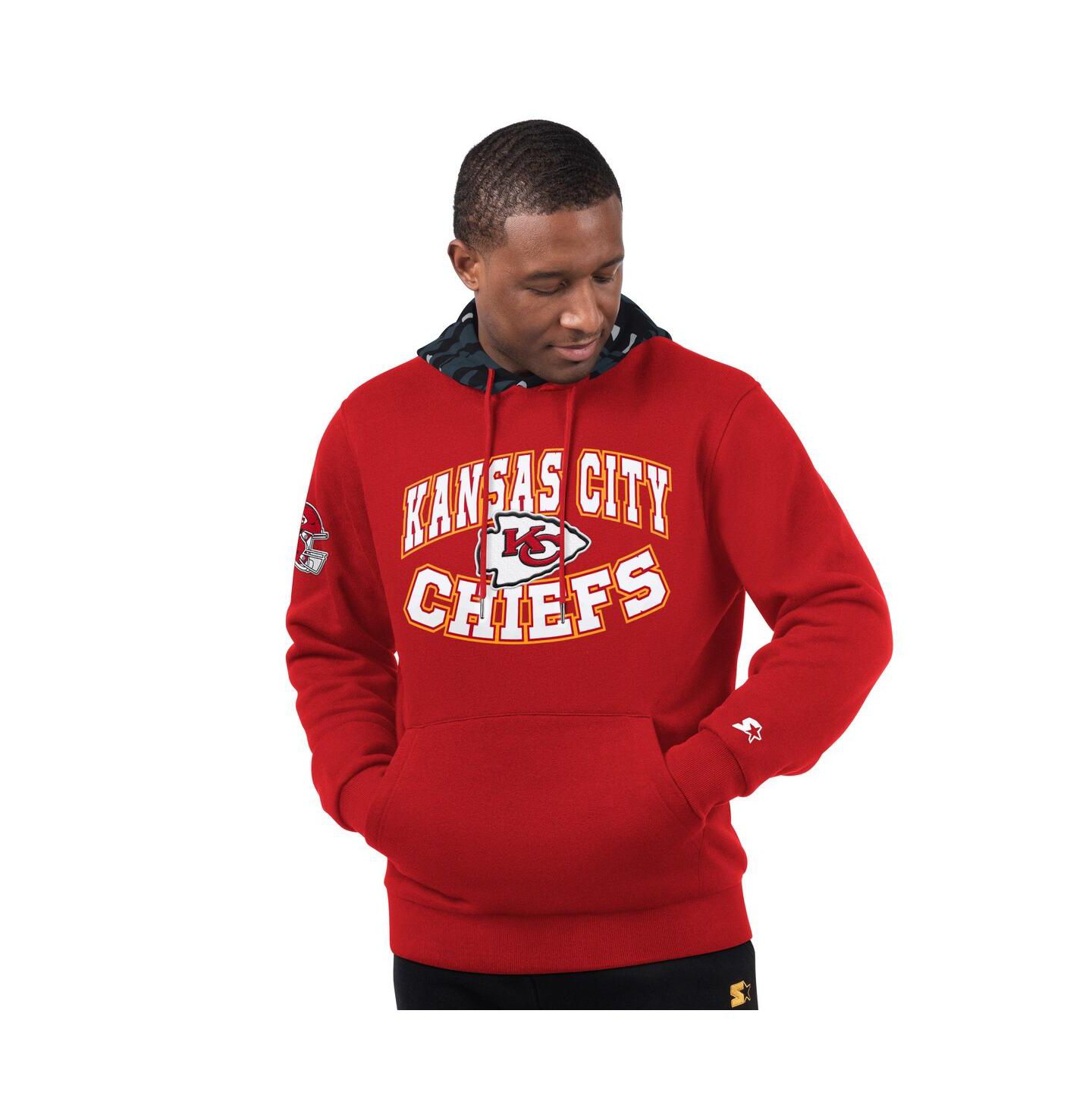 Мужское худи Starter Red Kansas City Chiefs Thursday Night Gridiron Pullover — фото 1