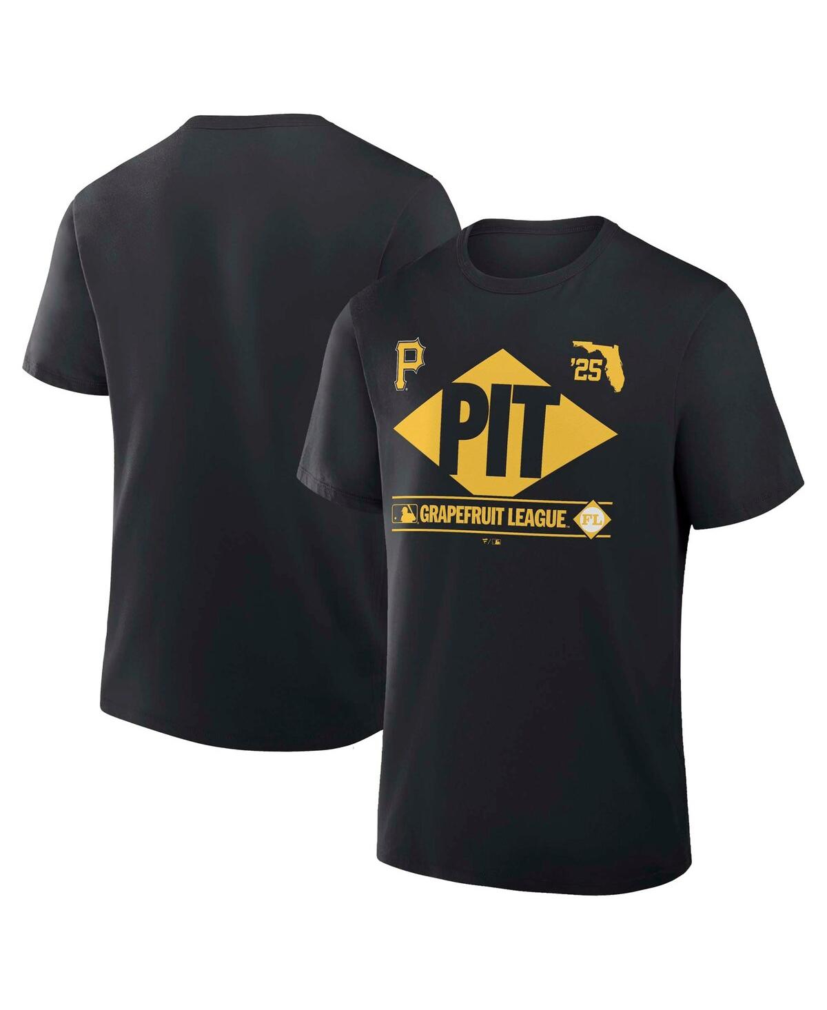 Fanatics Men's Black Pittsburgh Pirates 2025 Spring Training Grapefruit League True Icon T-shirt In Black