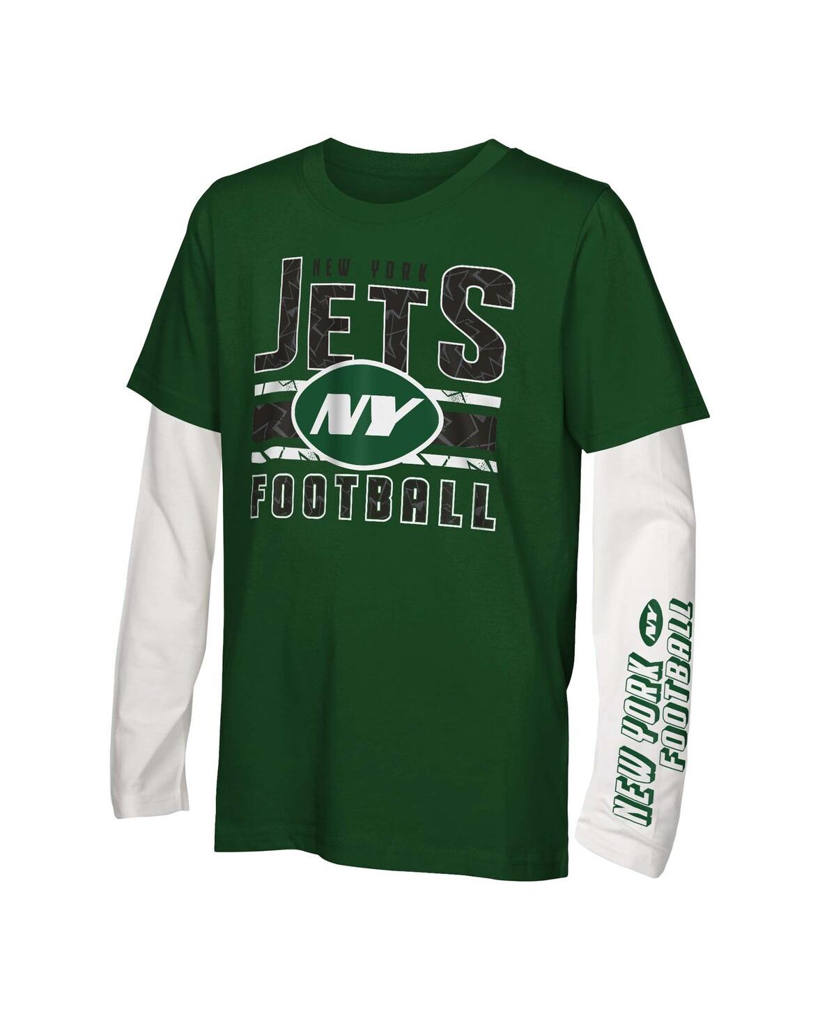 Outerstuff Big Boys And Girls New York Jets In The Mix T-shirt Combo Set In No Color
