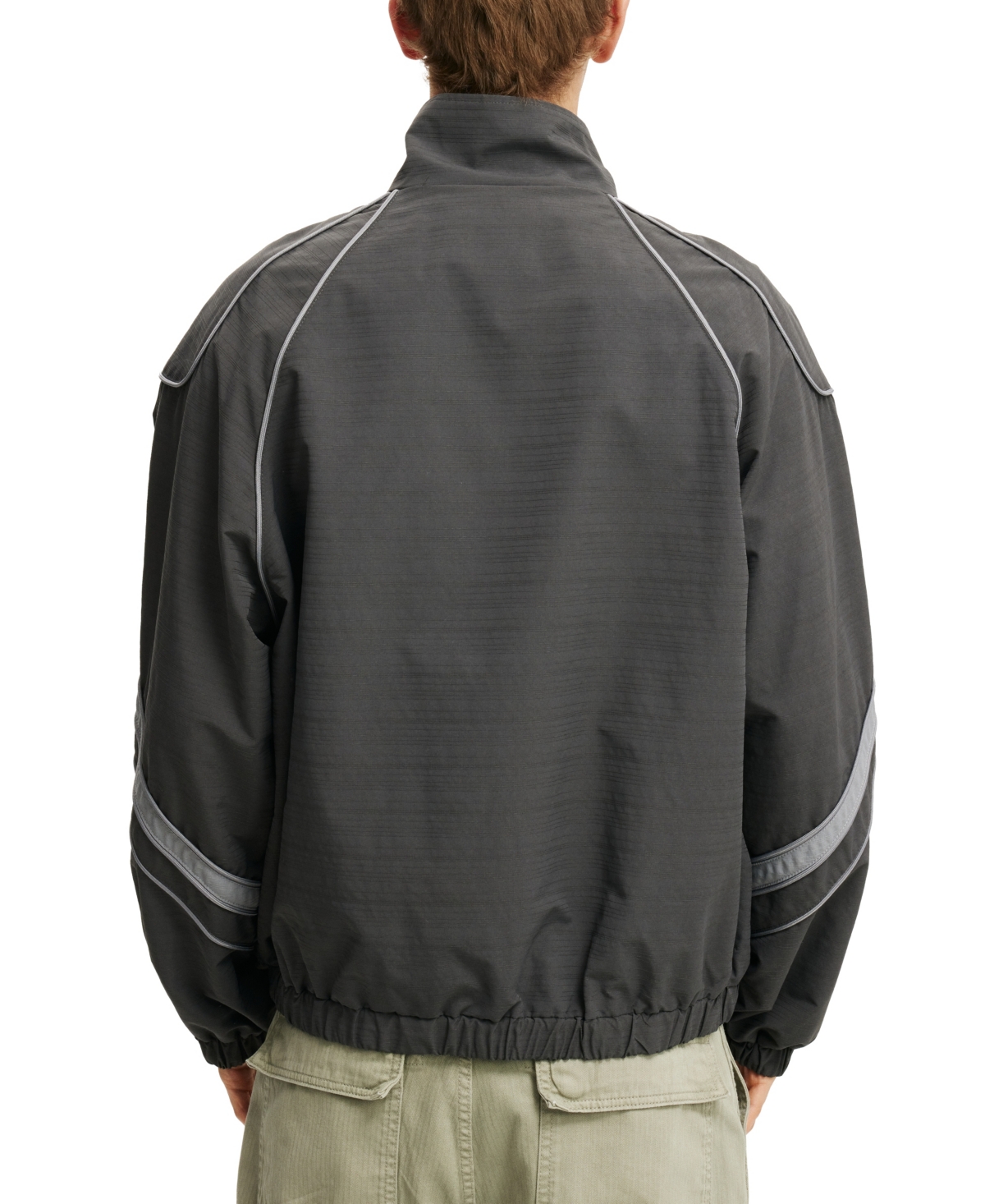 COTTON ON MEN'S PANELED RACER JACKET 