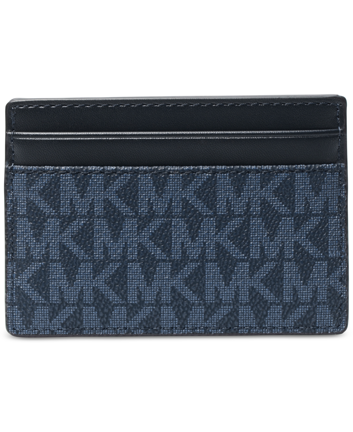 MICHAEL KORS MEN'S MALONE LEATHER COLORBLOCKED LOGO CARD CASE 