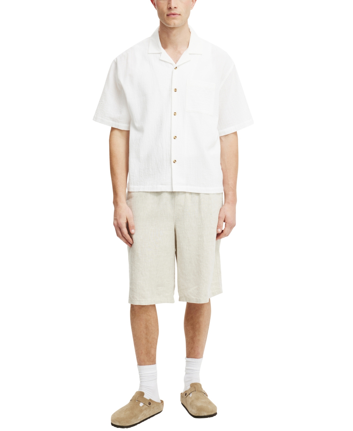 Shop Cotton On Men's Riviera Box Fit Short Sleeve Shirt In White