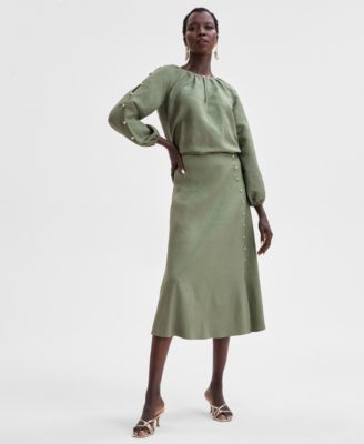 I.N.C. International Concepts - Women's Maxi-Length Side Button Skirt
