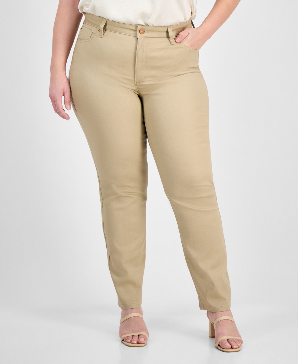 Jones New York Plus Size Lexington Straight-leg Jeans In Jones Khaki